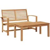 vidaXL Gartenbank und Tischset 2 Stück 0 x 0 x 0 cm Braun