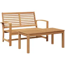vidaXL Gartenbank und Tischset 2 Stück 0 x 0 x 0 cm Braun