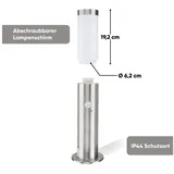 Kamelio Außenleuchte Edelstahl 45,0 cm 2er Set mit Bewegungsmelder silber
