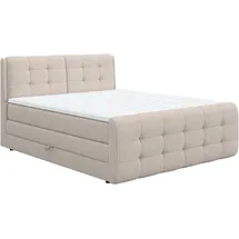 Cotta Boxspringbett COTTA "Fort mit Bettkasten, inkl. Topper", beige, B:201cm L:228cm, 100% POLYESTER (PES), Komplettbetten, Boxspringbett, erhältlich in verschiedenen Breiten (160cm, 180cm & 200cm), Topseller