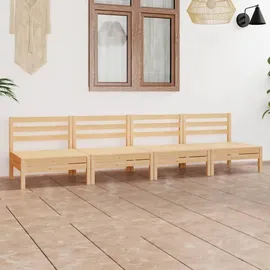 vidaXL Garten-Lounge-Set 4-tlg. Kiefer Massivholz braun