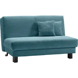 Ell + Ell Schlafsofa ELL + ELL "Enny", blau (petrol), B:145cm H:90cm T:100cm, 92% Polyester 8% Nylon, Sofas, Schlafsofa