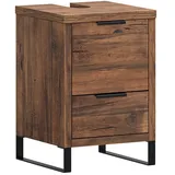 Woodkings Waschbeckenunterschrank Sydney Holz schmal Bad Unterschrank Stauraum & Design im Badezimmer | Badschrank Gäste-WC geeignet