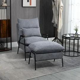 Homcom Polsterstuhl mit Ottomane 68 x 91 5 x 88 cm