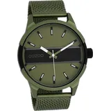 Oozoo Herren Armbanduhr Timepieces Analog Metall Mesh olive grün UOC11107