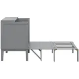 Modfu Schrankbett, Grau, Holzwerkstoff, 90x200 cm, Schlafzimmer, Betten, Klappbetten