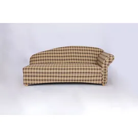 Better Home 3-Sitzer Sofa Loretta mit rechter Armlehne – Kariert & Braun