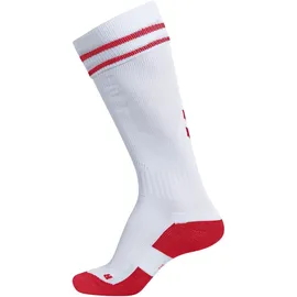 hummel Element Stutzenstrümpfe Weiß/Rot 39-42