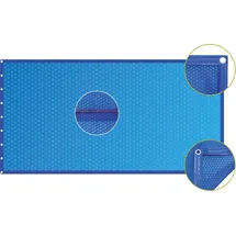 Aqualux Solarplane, Solarfolie für Pool oval, Größe wählbar, 400 μm, Rand umsäumt Luftpolster-Abdeckplane oval für Becken 420 x 800 cm blau, 400 μm