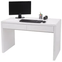 Mendler Schreibtisch HWC-G51 Hochglanz Weiß