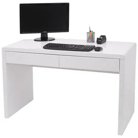 Mendler Schreibtisch HWC-G51 Hochglanz Weiß