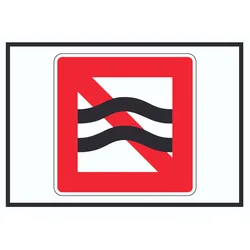 Sog und Wellenschlag vermeiden Symbol A4 (210x297mm)