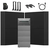 Anker Balkonkraftwerk 3600W Komplettset Solaranlage Anker SOLIX 3 E2700 Pro Speicher, (Smart Meter und 8x JASolar 450Wp Full Black im Lieferumfang enthalten), Speicher mit integriertem Wechselrichter, All-in-One 2,668kWh Akku
