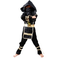 Ninja Kostüm - Junge - 11/14 Jahre - Kleid - Samurai - Junge - Karneval - Schulterhöhe bis zum Boden 130/140 cm - Geschenkidee für Weihnachten und Geburtstag