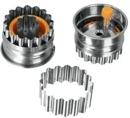 Metaltex Linzer-Keksausstecher, Zerlegbare Ausstechform aus rostfreiem Inox-Edelstahl mit Zusatzring, Blume