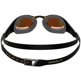 Speedo Fastskin Pure Focus Schwimmbrille | Wettkampfbrille | Anti-Beschlag | Wasserdicht Schwimmbrille, Schwarz/Orangegold, Einheitsgröße