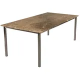 MAGNA Atelier Esstisch SAPPORO aus ECHTEM MARMOR, Küchentisch, Naturstein, Dining Table, nachhaltig, 200x100x75cm braun 160 cm x 75 cm