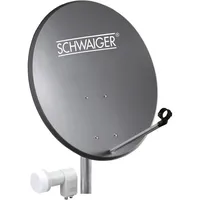 Schwaiger 60cm anthrazit + Twin LNB