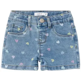 name it - Jeans-Shorts Nmfsalli Hearts 3555-On in medium blue Denim Gr.110,