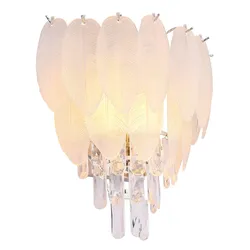 Wandlampe Wandleuchte Wohnzimmerlampe Schlafzimmerlampe Kristalle rauch H 40 cm