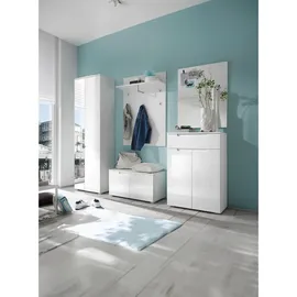 Stella Trading SPICE 70 x 101 x 40 cm 2 Türen 1 Schublade weiß hochglanz / weiß matt