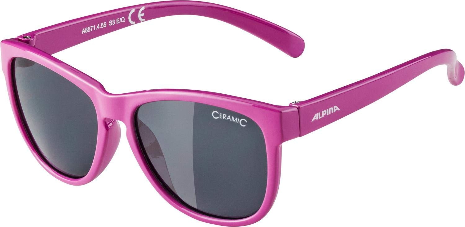 ALPINA LUZY - Verzerrungsfreie und Bruchsichere Sonnenbrille Mit 100% UV-Schutz Für Kinder, berry gloss, One Size