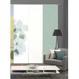 HOME WOHNIDEEN Schiebegardine HOME WOHNIDEEN "BONITA 3er SET" Gr. 1, grün (mint), B:60cm H:245cm, Polyester, Gardinen, Schiebevorhang Digidruck 3er Set BONITA