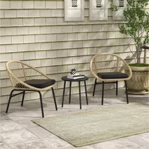 Okwish Gartenmöbel Set 3-tlg. Gelb