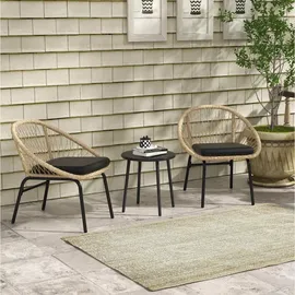 Okwish Gartenmöbel Set 3-tlg. Gelb