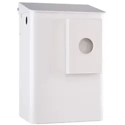 MediQo-line Sanitärbehälter 6 L mit Polybeutelhalter mit Deckel, Hygienebeutelhalter für Polybeutel