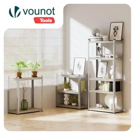 VOUNOT Lagerregal Holz 150x70x30cm braun