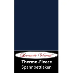 Fleece Winter Spannbettlaken 180x200-200x200 cm Dunkelblau Wärme flauschig