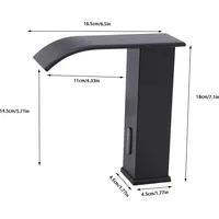 Automatischer Infrarot-Sensor Wasserhahn - Waschtischarmatur - Batteriebetrieben - Warm/Kalt - Edelstahl 304 - Deckmontage - Temperatursensitiv - S...