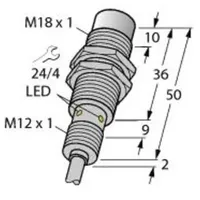 Turck Sensor nicht bündig PNP, Schließer NI15U-EM18WD-AP6X