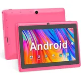 Haehne für Erwachsener Kinder Tablet (7", 8 GB, Android 5.0, mit A33 Quad Core, Dual Kameras, WiFi, Bluetooth) rosa