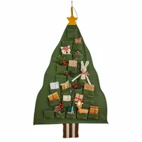Loberon Adventskalender Talira, in Form eines Weihnachtsbaums, Handgewebt, Bedruckte