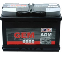 GEM 12V 80Ah 790A/EN Start Stop AGM Batterie Starterbatterie Autobatterie