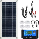 20-w-tragbares, Flexibles Solarpanel-set Mit 12-v-schalter, Usb-ladeanschluss Und Wasserdichtem 300-w-mobilfunk-laderegler Für Telefon, Wohnmobil Und Auto