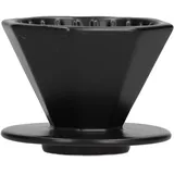 Tragbarer Schwarzer Keramik-kaffeefilter – Einfaches Und Zuverlässiges Design Für Die Aufgussmethode