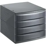 Rotho Quadra Schubladenbox 36,5 x 28,0 x 25,0 cm 4-tlg. Anthrazit
