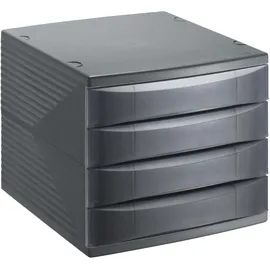 Rotho Quadra Schubladenbox 36,5 x 28,0 x 25,0 cm 4-tlg. Anthrazit