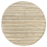 HAMID - Woll- und Jute-Teppich Runden Olivia, Handgewebter Woll-Jute-Teppich für Wohnzimmer, Schlafzimmer, Natürliches Weiß, (150 x 150 cm)