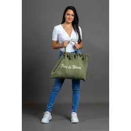 Allgäu Rebell Viva la Wiesn Schultertasche Baumwolle Grün