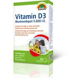 Sunlife SUNLIFE® Vitamin D3 Wochendepot 20 Tabletten Knochen Zähne Langzeitwirkung Immunsystem Gesund Sonnenvitamin