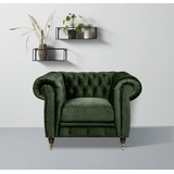 Home Affaire Sessel »Monnecove«, mit hochwertiger Knopfheftung, mit Taschenfederkern grün