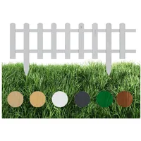 Floranica Gartenzaun Steckzaun Gartenzaun 1 STK 104cm Höhe 20cm Weiß Lattenzaun Staketenzaun dekorativer Zaun zum Abgrenzen - Weiß