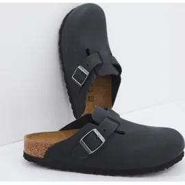 Birkenstock Boston Nubukleder geölt schmal schwarz 40