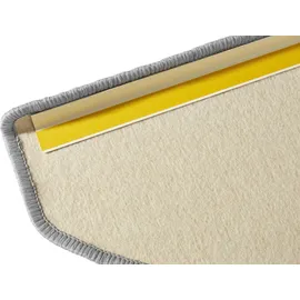 HANSE HOME »Fancy«, halbrund, 7 mm Höhe, 15 Stück, Treppenmatten, Selbstklebend, Stufenteppich, Treppenstufen grau ca. 23x65cm