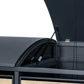 Zelsius Mülltonnenbox mit abgerundetem Deckel für drei 120 - 240 Liter Mülltonnen, Anthrazit RAL7016 - Zelsius