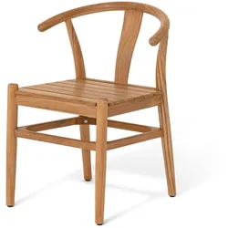 Tchibo - Teak-Design-Dining-Stuhl - 55x53,5x74,5cm - naturfarben - Holz / Kunststoff